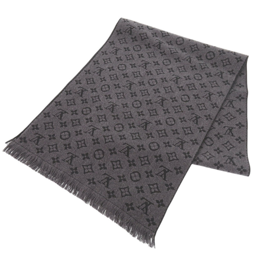 Louis Vuitton Monogram Classic M78526 Wool Anthracite Scarf LV 0217 LOUIS VUI...